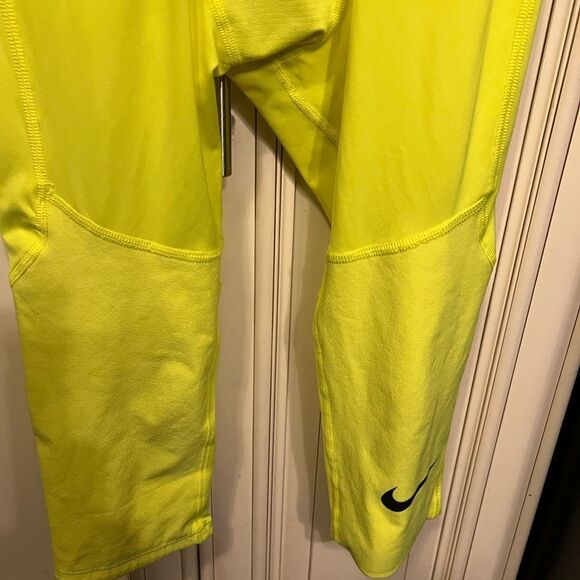 Nike Pro Dri-Fit Youth Yellow Training Pants Youth Size M - Picture 2 of 7